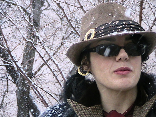 Jennifer Susannah Devore in the Washington, D.C. snow